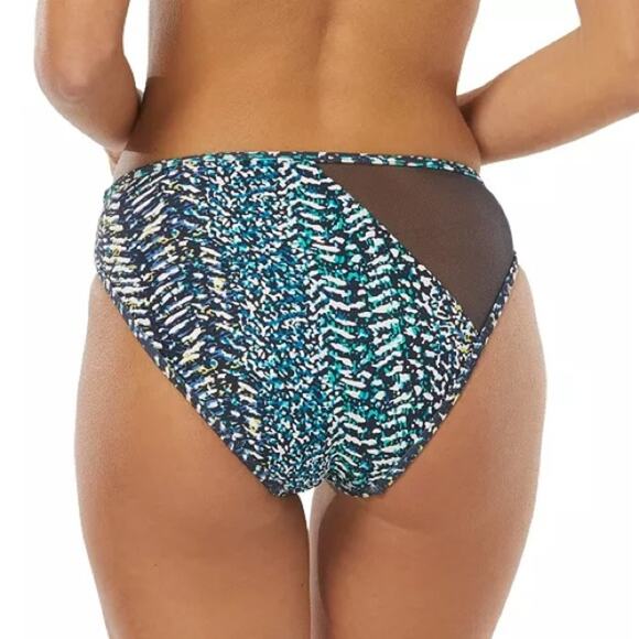 Vince Camuto Abstract Animal Print High-Leg Mesh Swim Bikini Bottoms NWT Size M - Picture 2 of 6